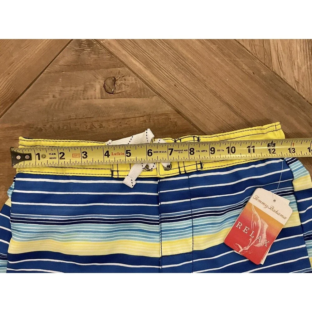 Tommy Bahama Boys Nautical Lined Swim Trunks Size‎ Youth Boys Large NWT